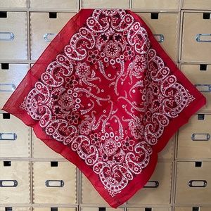 Classic Red Bandana - Pure Cotton - Made in USA